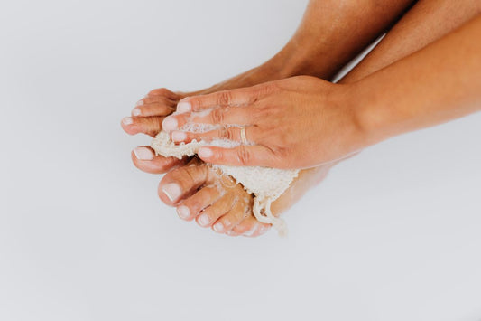 Washing bare feet, the exfoliation and hygiene step behind the glycolic acid on feet hack