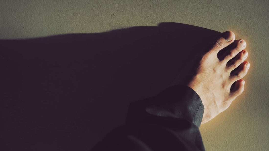 Close up of a bare foot in natural light