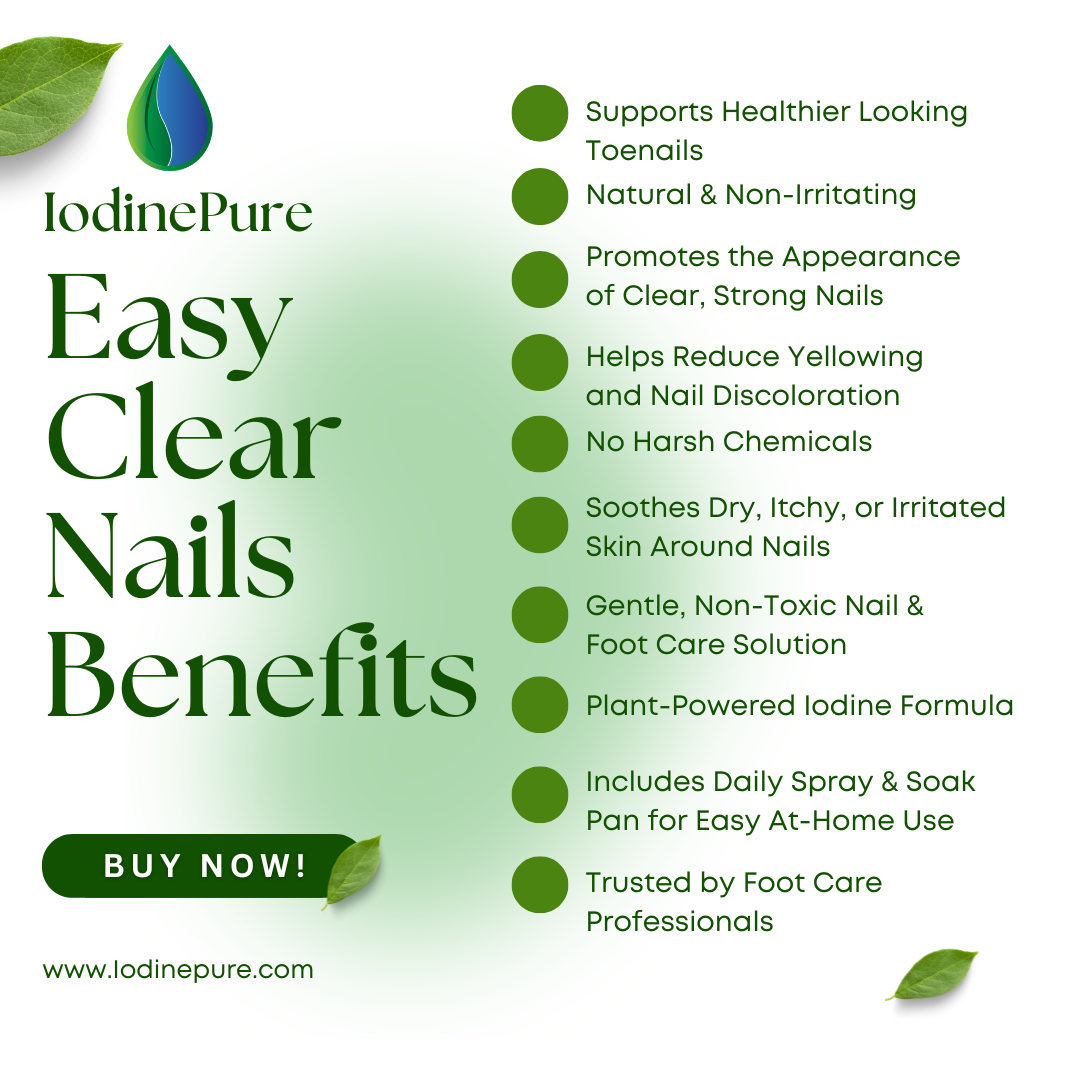 EZ Clear Nails Toenail Fungus Care Kit with Foot Tray | IodinePure