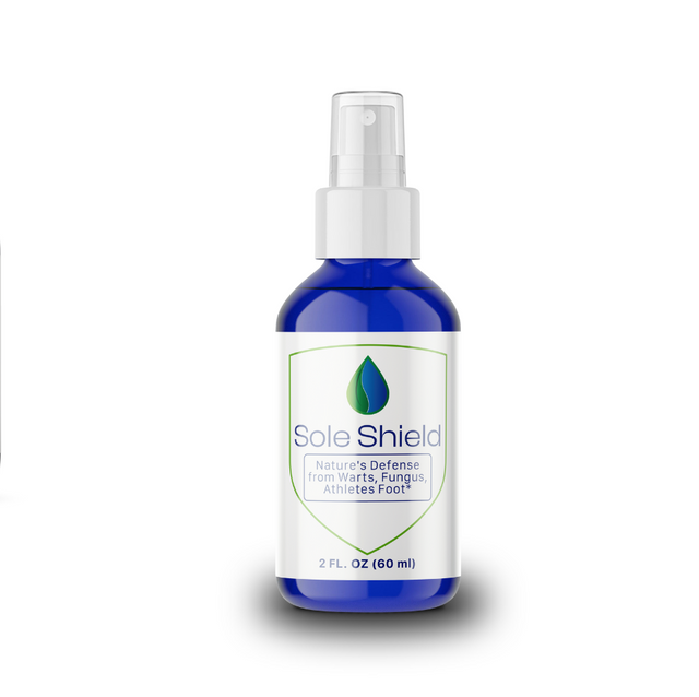 Sole Shield spray bottle on a white background